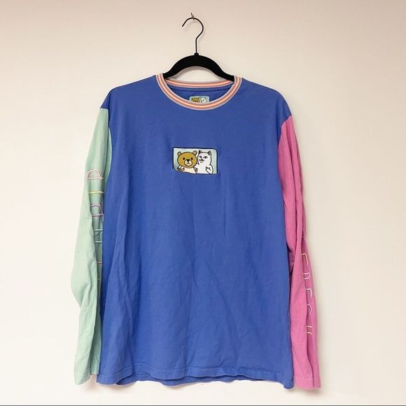 Teddy Fresh Tops - Teddy Fresh x Rip n Dip Colorblocked Long Sleeve Shirt